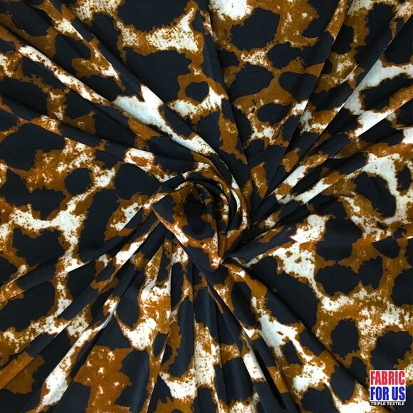 Jaguar Big Cat Spots Poly-Spandex Stretch Fabric 58/60" Wide - Picture 3 of 4